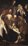 Dirck van Baburen Descent from the cross or lamentation. Spain oil painting artist